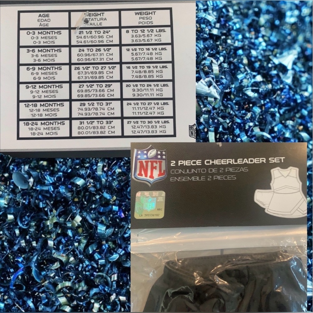 NFL TEAM APPAREL Kids - 2 Piece Cheerleader Set - Carolina Panthers - NWT - Picture 12 of 16